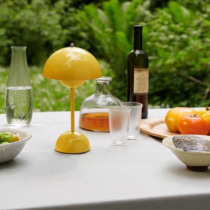 Table Lamp with White Dome and LED Light