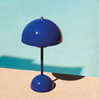 Table Lamp with White Dome and LED Light