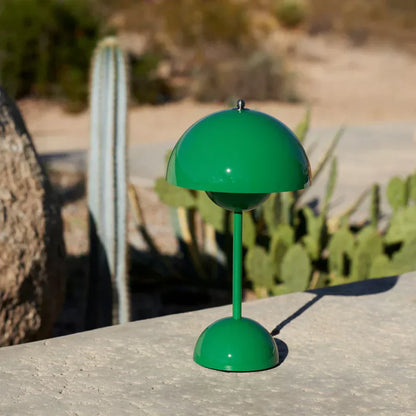 Table Lamp with White Dome and LED Light