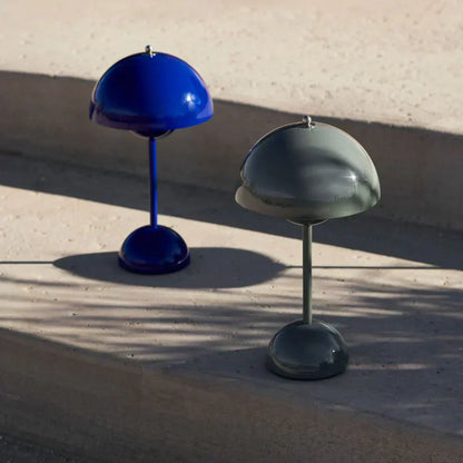 Table Lamp with White Dome and LED Light