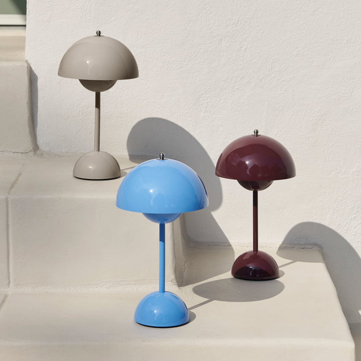 Table Lamp with White Dome and LED Light