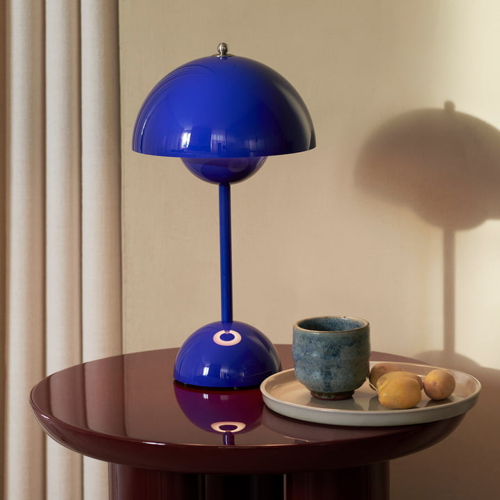 Table Lamp with White Dome and LED Light