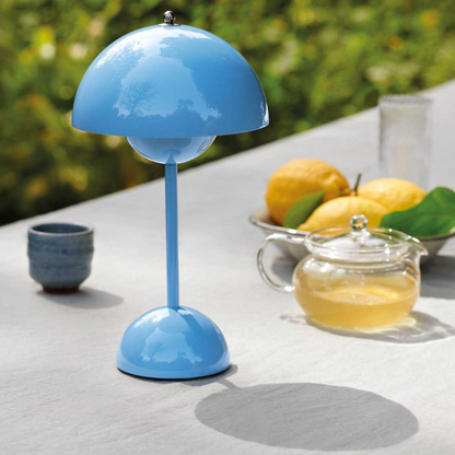 Table Lamp with White Dome and LED Light