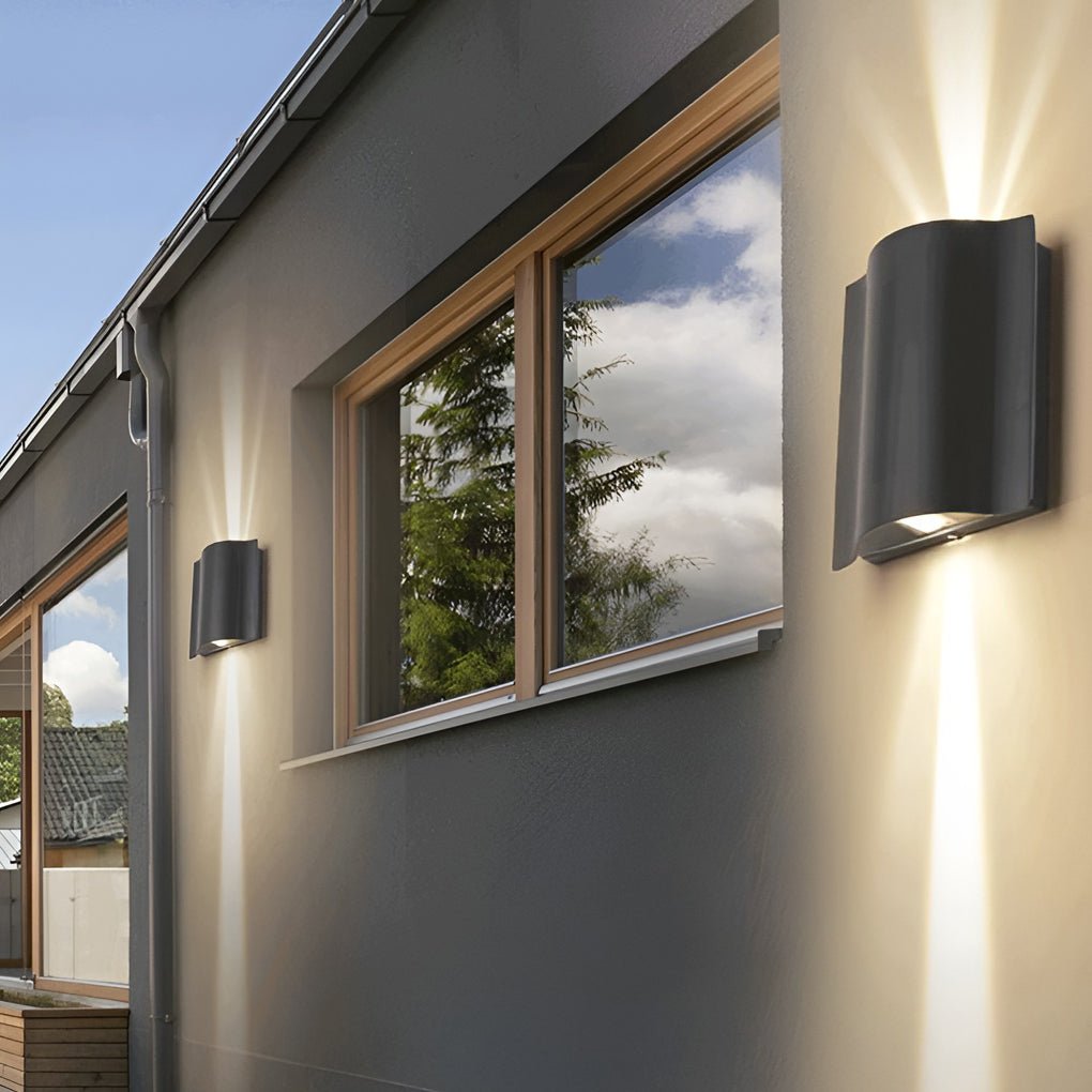 Outdoor Black LED Wall Light Fixture