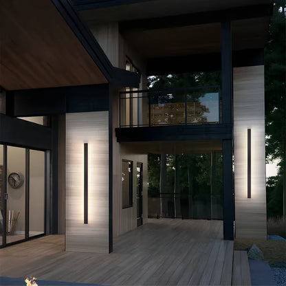 Outdoor Wall Light Black Aluminium LED Fixture