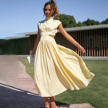 Emilia Elegant High Neck Dress