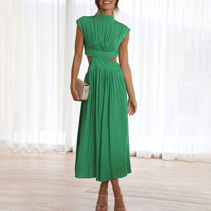 Emilia Elegant High Neck Dress