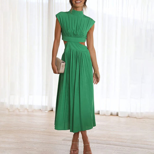 Emilia Elegant High Neck Dress