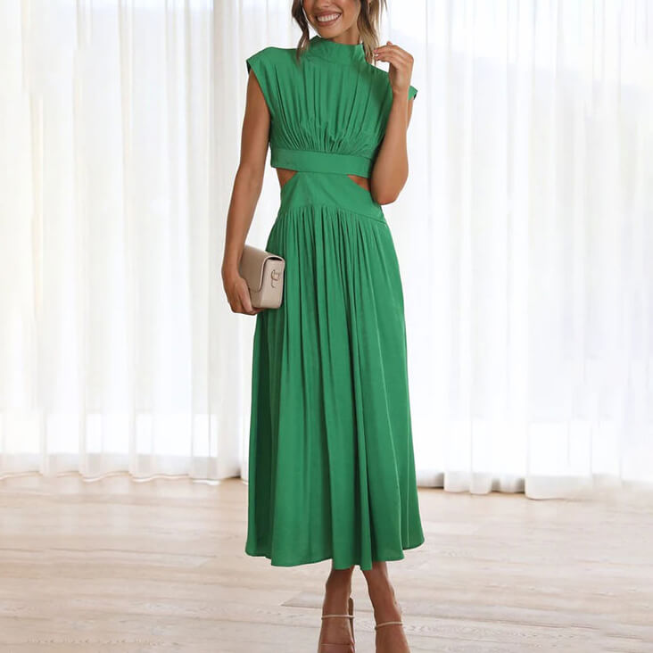 Emilia Elegant High Neck Dress