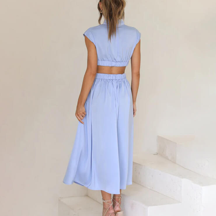 Emilia Elegant High Neck Dress