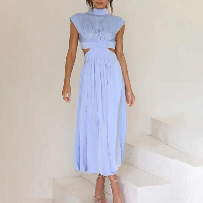 Emilia Elegant High Neck Dress