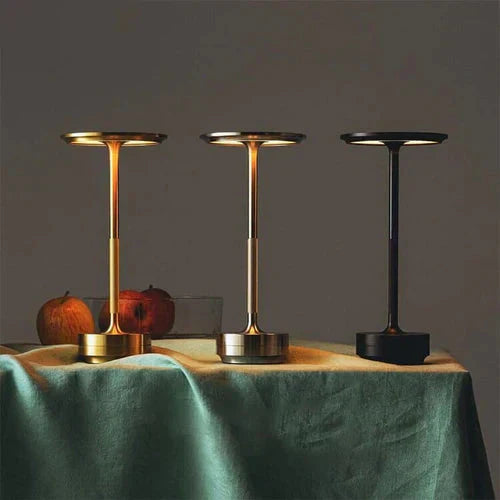 Table Lamp Brass LED Rechargeable Indoor Outdoor