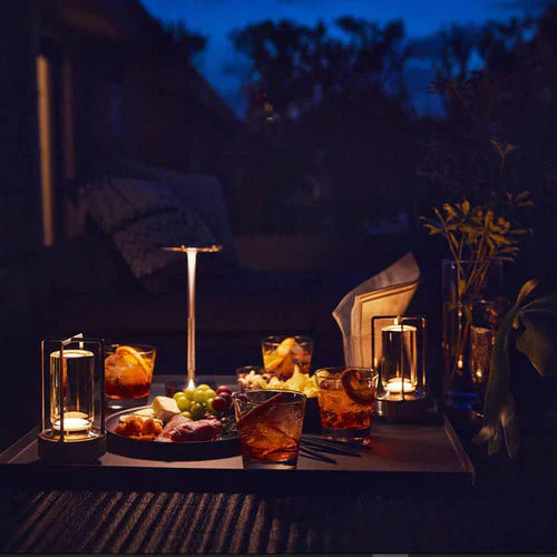 Table Lamp Brass LED Rechargeable Indoor Outdoor