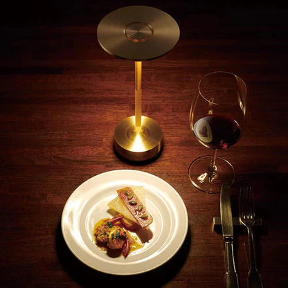 Table Lamp Brass LED Rechargeable Indoor Outdoor