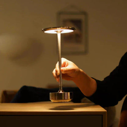 Table Lamp Brass LED Rechargeable Indoor Outdoor