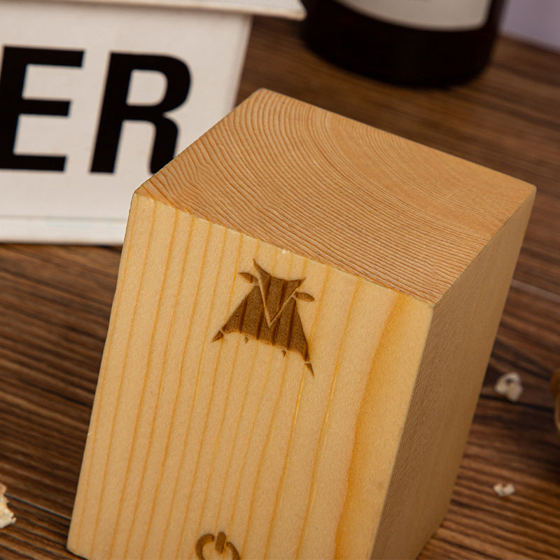 Table Lamp with Touch Control Wood Finish