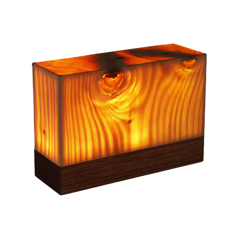 Table Lamp with Touch Control Wood Finish