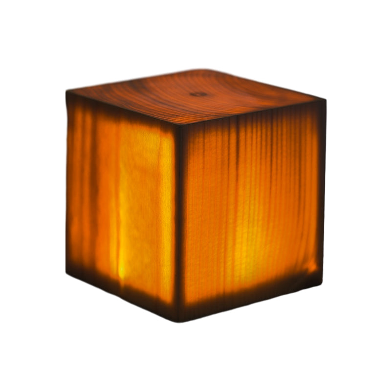 Table Lamp with Touch Control Wood Finish