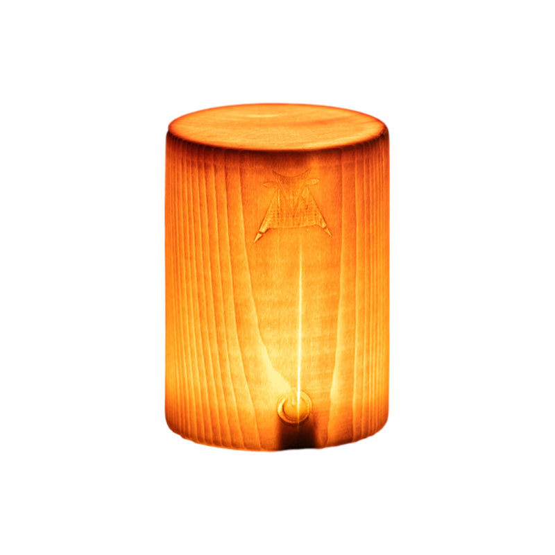 Table Lamp with Touch Control Wood Finish