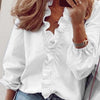 Caroline | Blouse with Ruffles and V-Neck