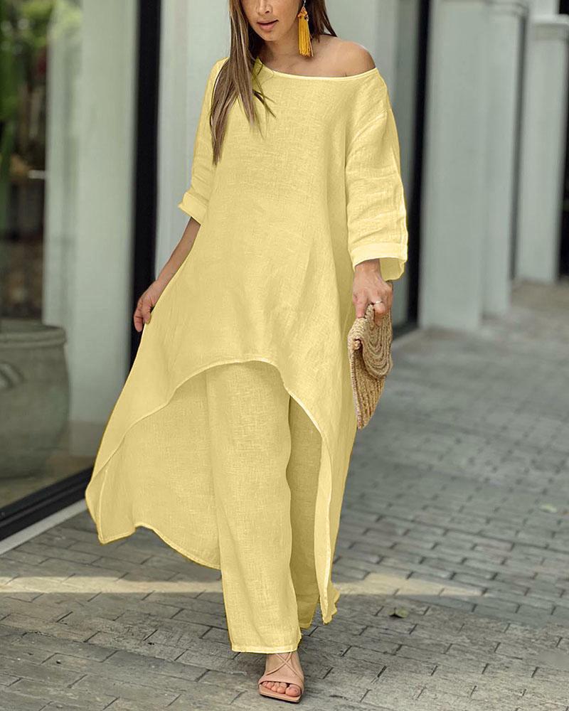 Sam Dress | Casual Two-Piece Set in Solid Colors